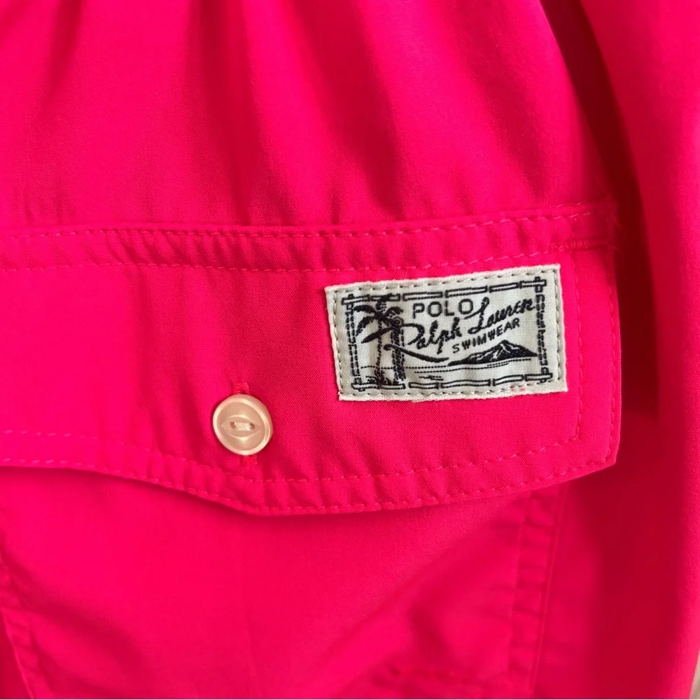 Polo Ralph Lauren Traveler Bright Pink Swim Trunks Swim Shorts Men’s XL - Picture 4 of 8